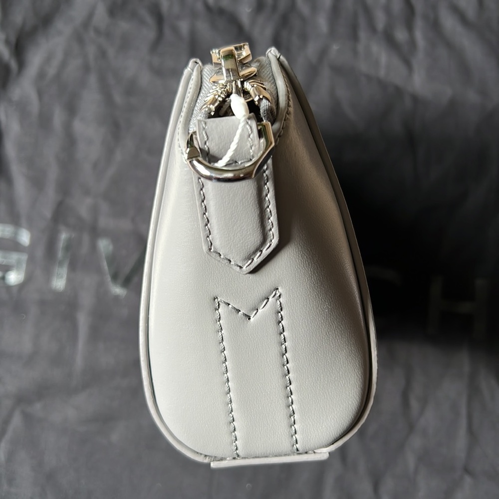 Givenchy Nano Antigona Leather Crossbody Bag Gray - Picture 12 of 12